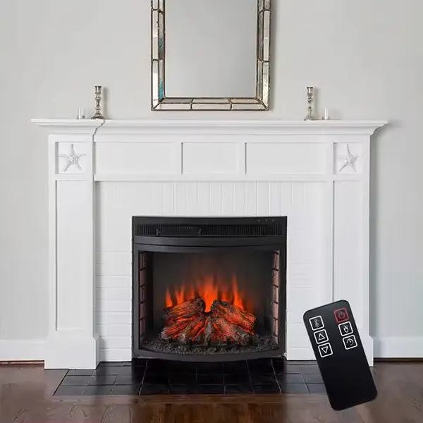 Embedded electric fireplace scene picture4