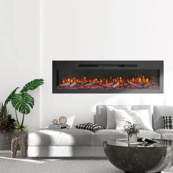 Wall mounted electric fireplace scene picture1