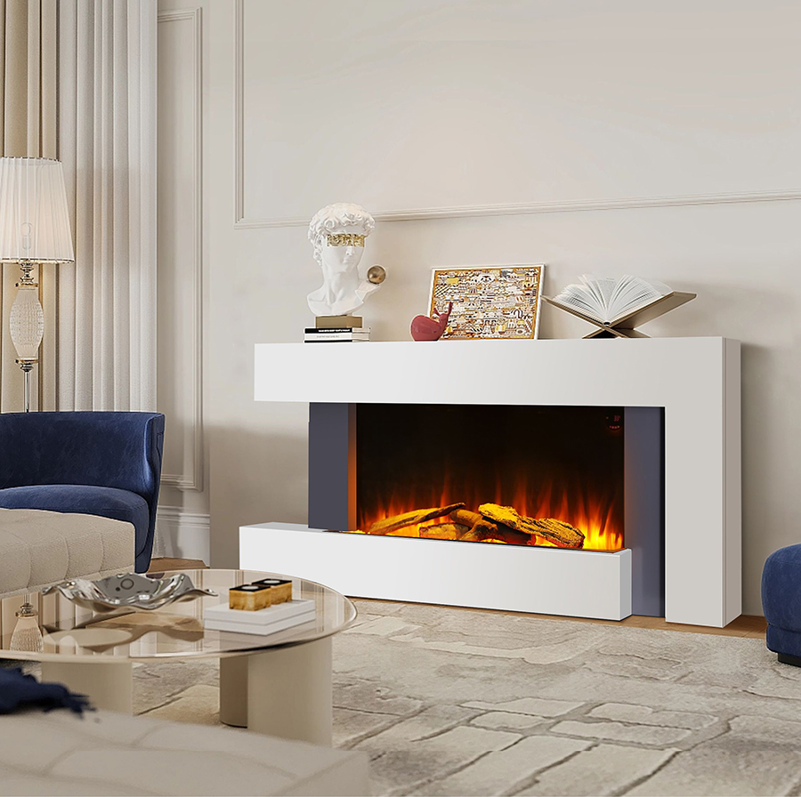 Wooden Wall Mounted Electric Fireplace