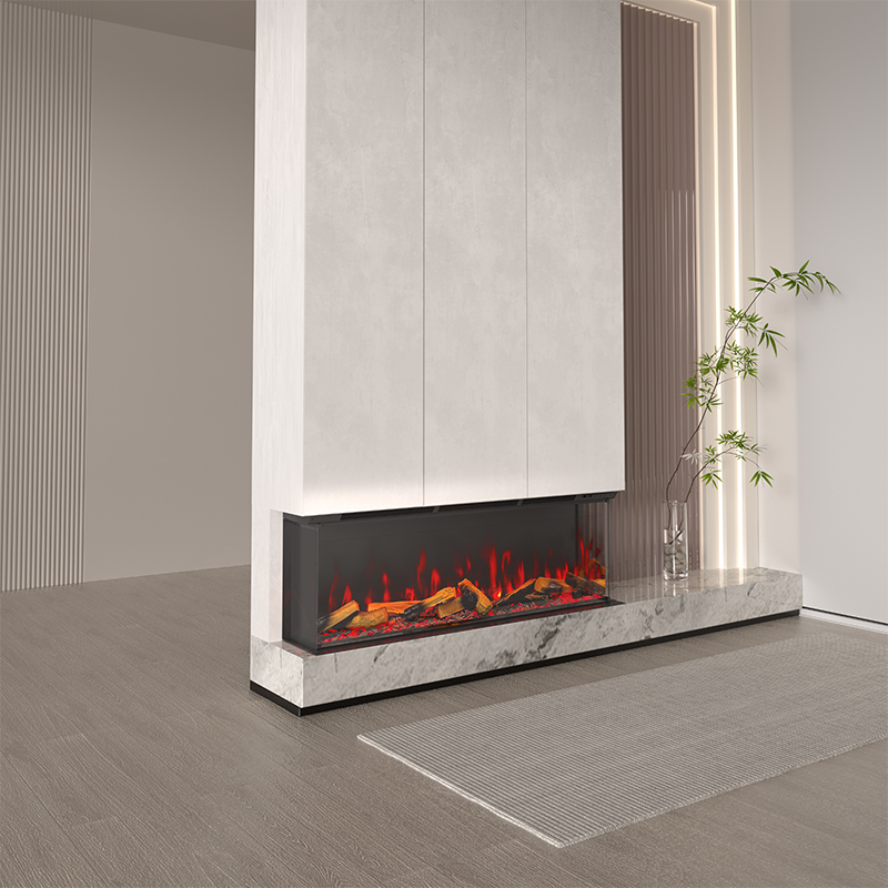 Freestanding 3 Sided Electric Fireplace