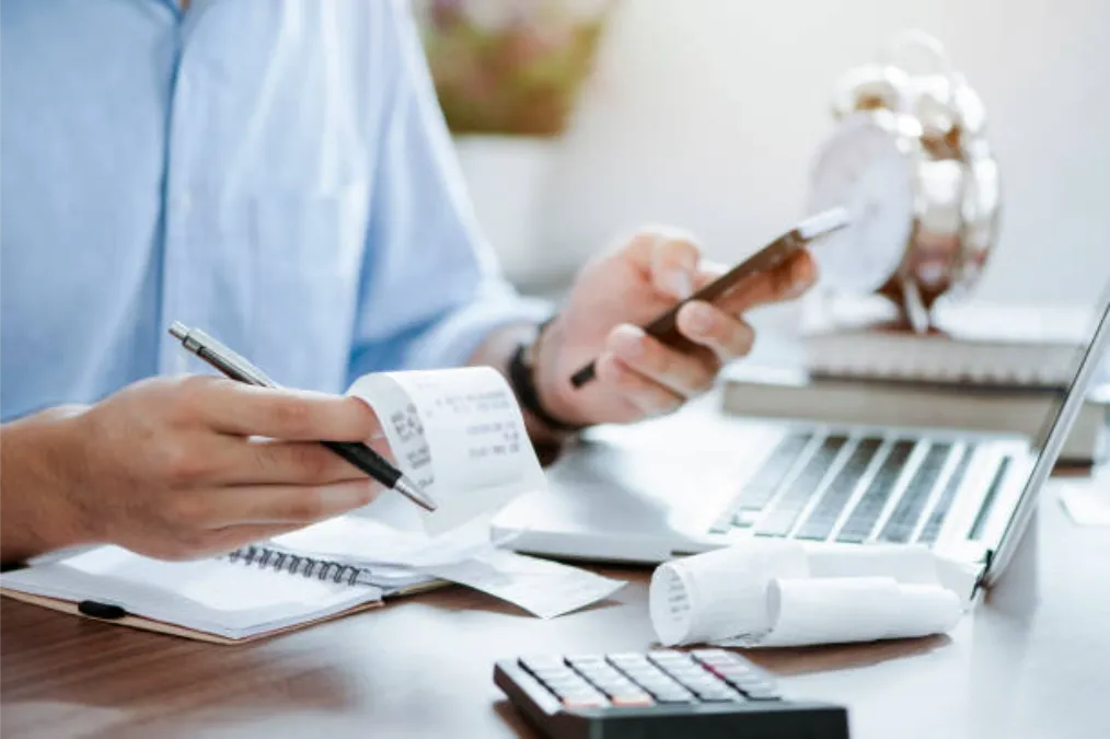 working for calculate business data