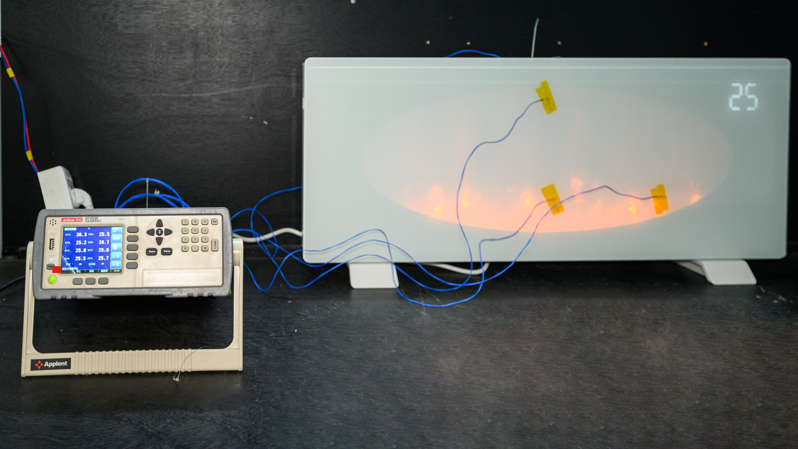 temperate testing for electric heater