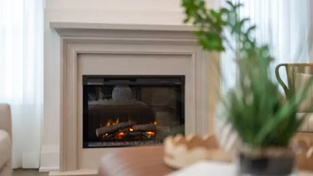 A modern Fireplace Insert with a warm glowing fire.